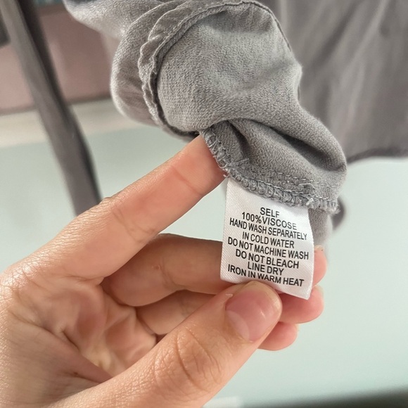 Grey Satin Wrap Dress - Picture 6 of 9